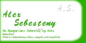 alex sebesteny business card